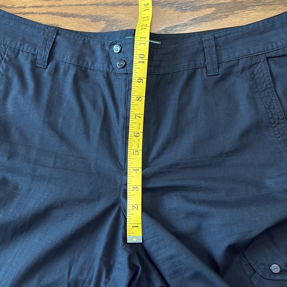 Ralph Lauren L-RL Active Black Cargo Cropped Cotton Pants Size 16 - Picture 6 of 10